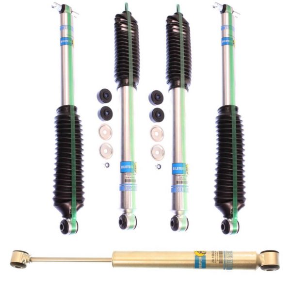 Bilstein 5100 1.5-3″ Front and 2″ Rear Lift Shocks +Stabilizer for 07-’17 Jeep Wrangler (JK) 2WD/4WD