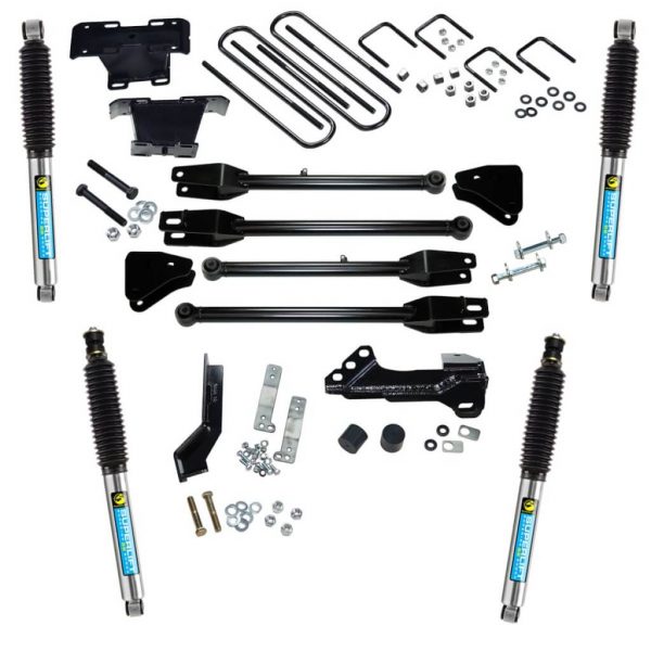 SuperLift 4" 4-LINK Lift Kit For 2017-2021 Ford F-250 and F-350 Super Duty with Bilstein Shocks 4WD - Diesel Only