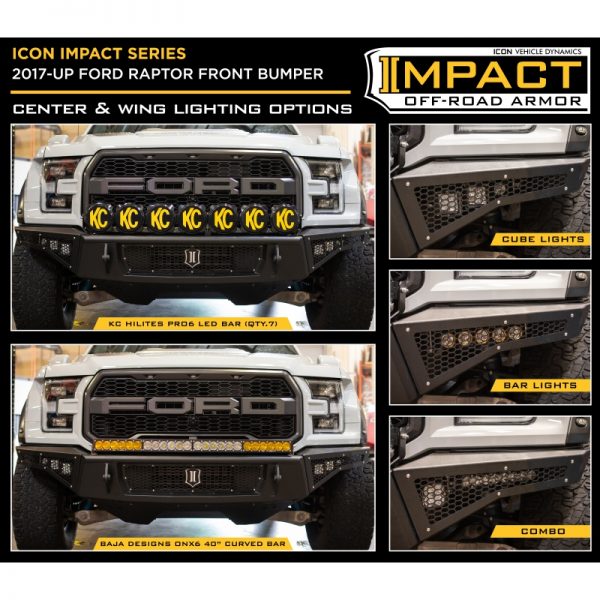 Icon IMPACT Series Front Bumper For 2017-2019 Ford Raptor
