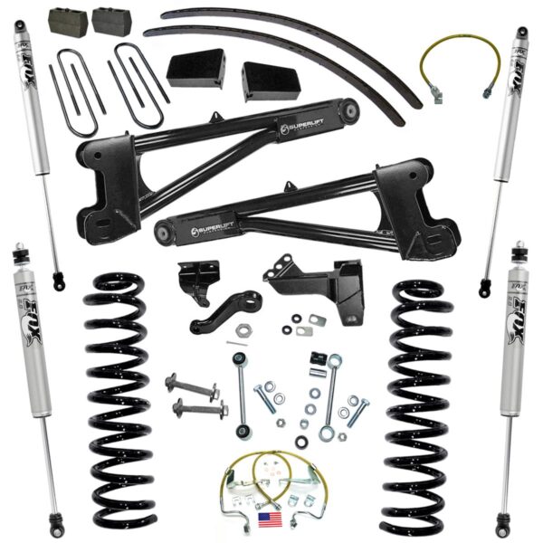 SuperLift 8" Lift Kit 2008-2010 Ford F-250/F-350 Super Duty 4WD Diesel Replacement Radius Arms FOX Shocks