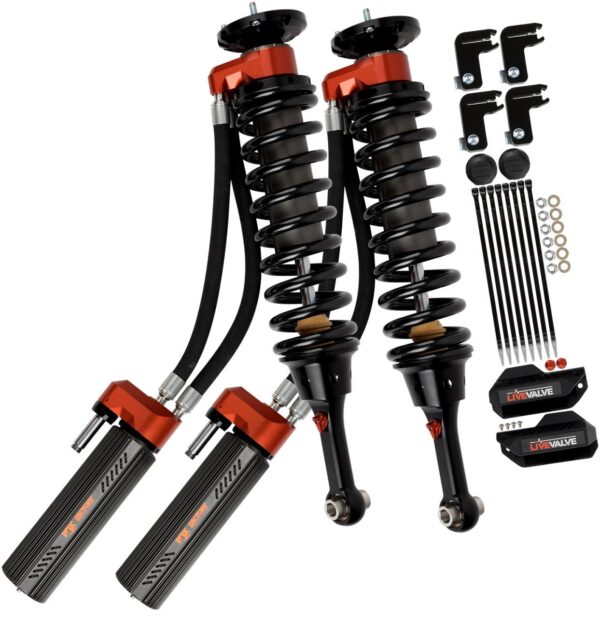Fox Factory Race Series 0-2 Front Lift Shocks for 2019-2020 Ford F-150 Raptor 2WD-4WD with 3.0 Live Valve Internal Bypass Coilover Compression Adjustable