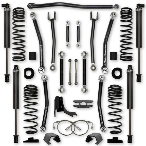 Gladiator Lift Kit 4.5 Inch X Factor No Limits System Stage 1 For 20-Pres Jeep Gladiator Rock Krawler - JT45NL-DS1