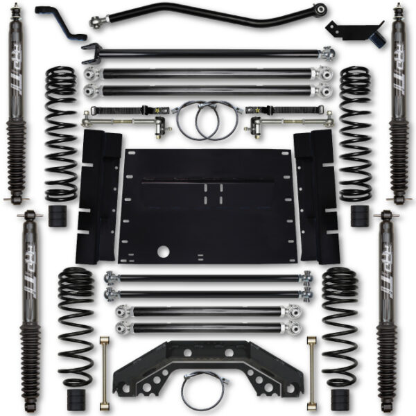 Rock Krawler TJ 3.5 Inch X Factor Long Arm Lift Kit w/ Twin Tube Shocks 97-02 Wrangler - TJ35XFLA-01TT